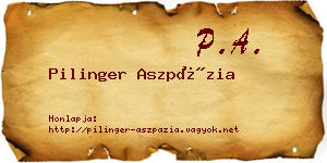 Pilinger Aszpázia névjegykártya